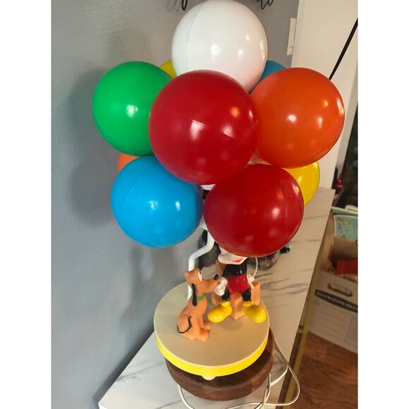 Vintage Disney Mickey Mouse Pluto Balloon Lamp Working Complete Balloon Cluster - Picture 9 of 16